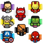 Шнурки из ПВХ Человек-паук Disney, игрушки сделай сам для детей, подарок на Рождество для детей, Человек-паук, Халк, Капитан Америка