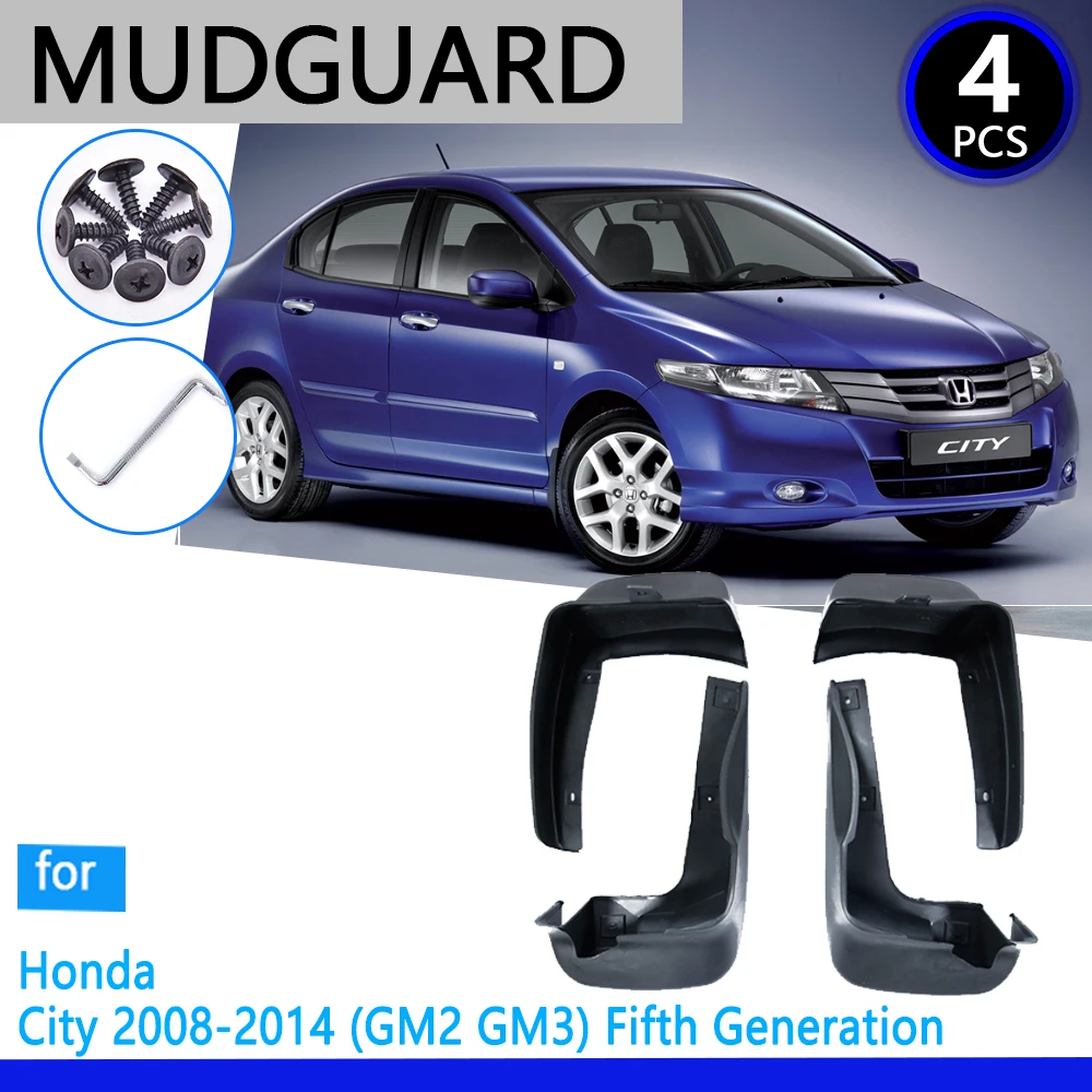 

Mudguards fit for Honda City GM2 GM3 2008~2014 2009 2010 2011 2012 2013 Car Accessories Mudflap Fender Auto Replacement Part