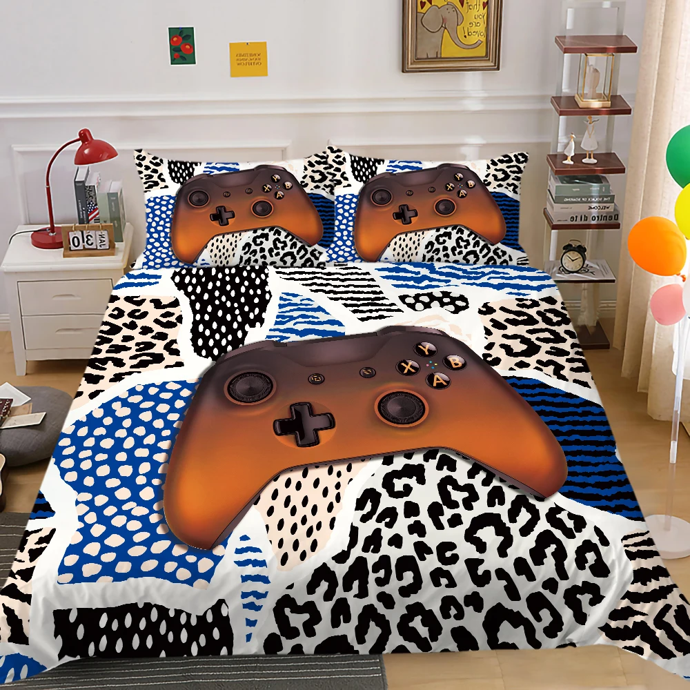 

3D Game Handle Bedding Set King Size Duvet Cover Set Boys Bedclothes Modern Home Bed Set