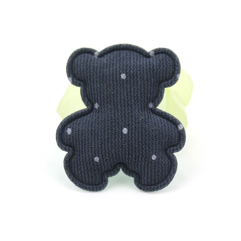 

40Pcs 3*3.5cm Fabric Bear Padded Patches Appliques for DIY Kids Hat Clothing Sewing Supplies Headwear Hair Clip Accessories