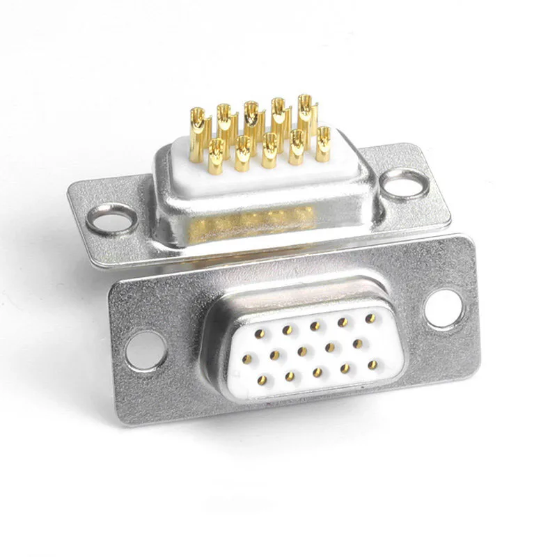 Мужская и женская головка DB15 из чистой меди 3 ряда 15 контактов сварочная