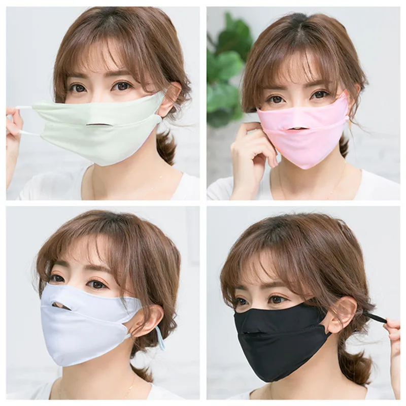 

5pcs/Bags Autumn and winter models men and women dustproof wind and cold riding black breathable warm mask cotton mask