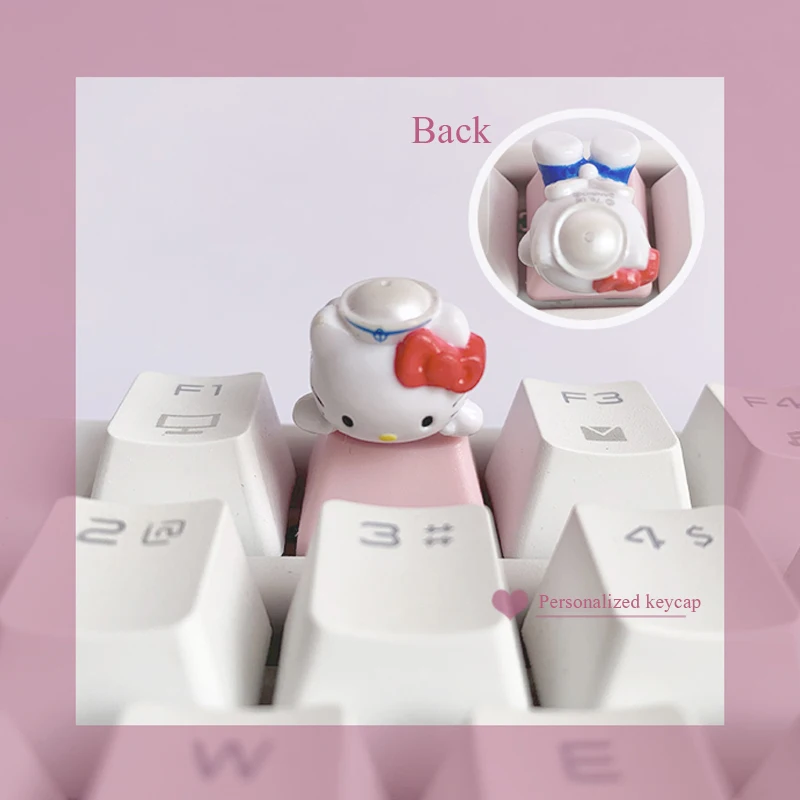 Мультяшные брелки с милым котом персональные Брелоки для ключей R4 розовые