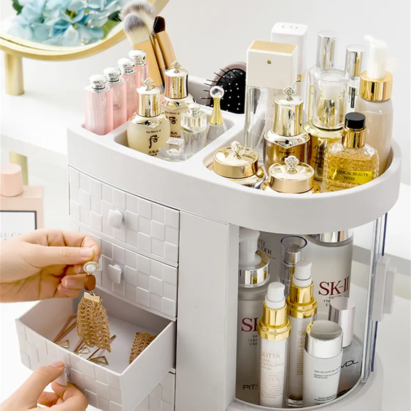 Многослойная Изогнутая Дверь роскошная коробка для хранения косметики ящик