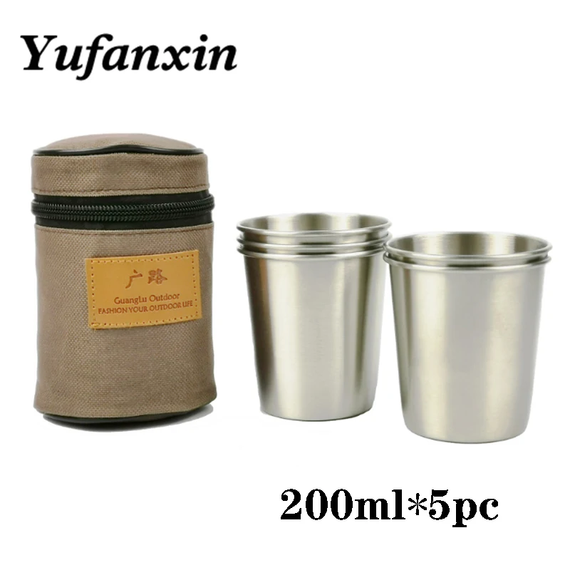 Набор стаканов из нержавеющей стали чашка для питья вина пива кофе виски молока