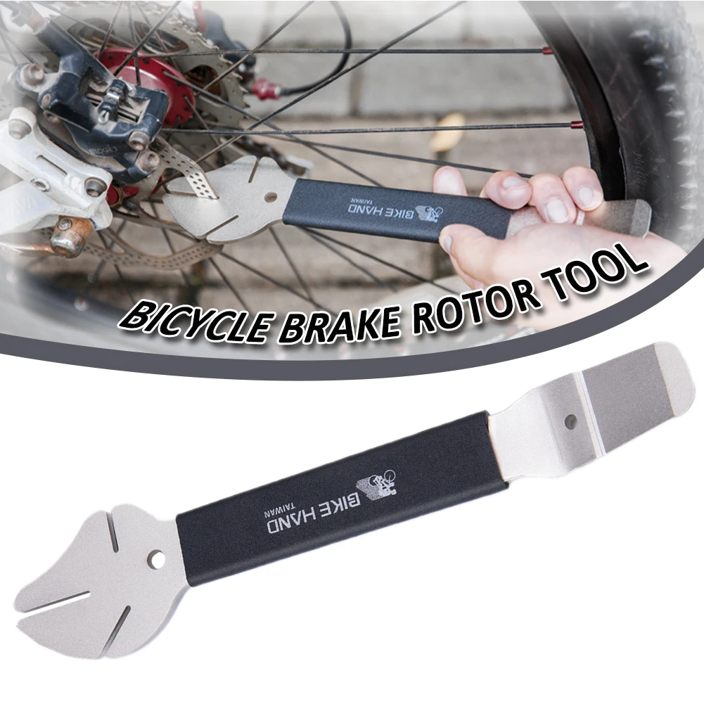 

Bike Disc Rotor Truing Wrench Bicycle Brake Disc Adjuster Alignment Flattening Tool with Pry Bar Bicycle Accessories for Biking