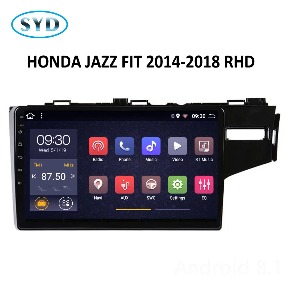 Автомагнитола для Honda Fit Jazz 2014 2018 9 дюймов android 8 core 2 Гб + 32 ГБ мультимедиа Авторадио