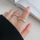 Маленькое кольцо для женщин и мужчин, простые регулируемые мини кольца из нержавеющей стали, серебряного цвета, нестандартные золотые волнистые ювелирные кольца, подарки