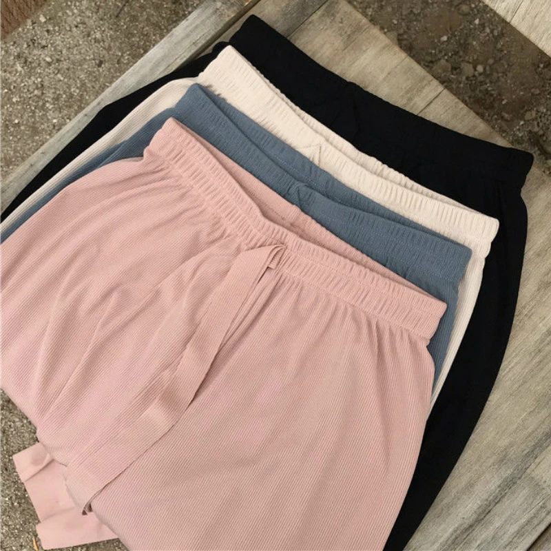 

Casual Pants Women Vintage Summer Ulzzang Soft Leisure Preppy Drawstring Wide Leg Pant Fashion Elegant Lady High Waist Trousers