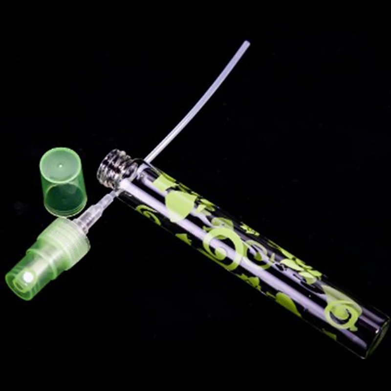 

1pcs 10ML Portable Glass Spray Bottle Empty Perfume Atomizer Mini Test Tube Bottle Clear Glass Vials 6 Colors