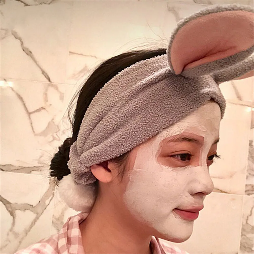 

Three-dimensional Rabbit Ears Hair Band High Elastic Plush Bunch Headband Cute Child Girl Heart Hair Accessories For Women Girls