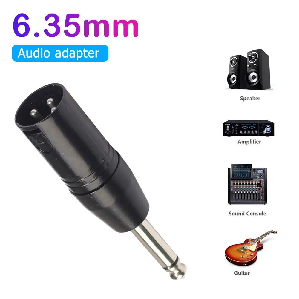 6 35 мм 1/4 &quotмоно штекер к XLR 3Pin аудио разъем 3pin конвертер адаптер разъем|Коннекторы