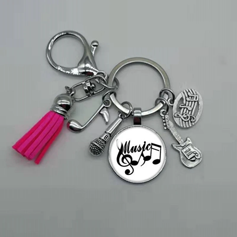 1 комплект кольцо для ключей гитары с кисточкой|Брелоки| |