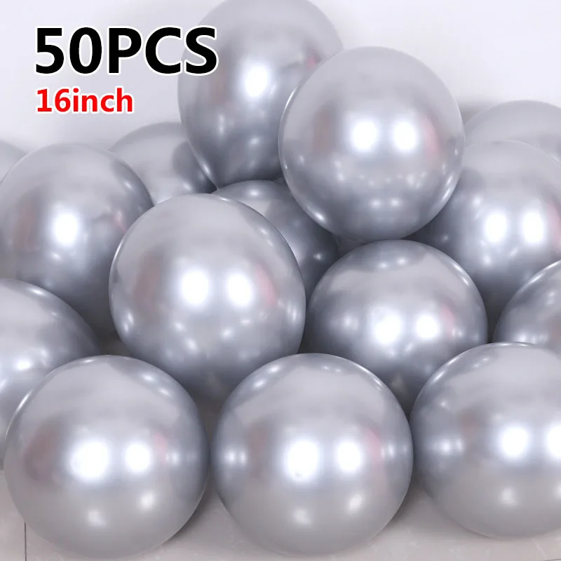 50 шт. 16 металлические шары букет жемчужный шар Свадебные товары для дня рождения |