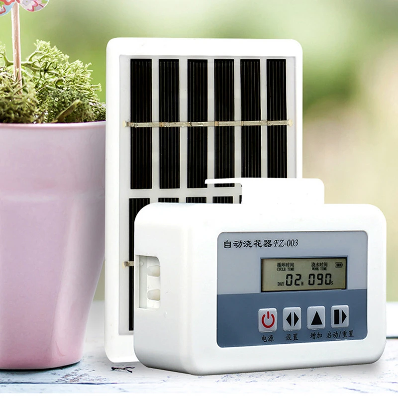 Solar Energy Automatic Micro Home Drip Irrigation System Watering Kits water pump timer Controller for home Garden Bonsai