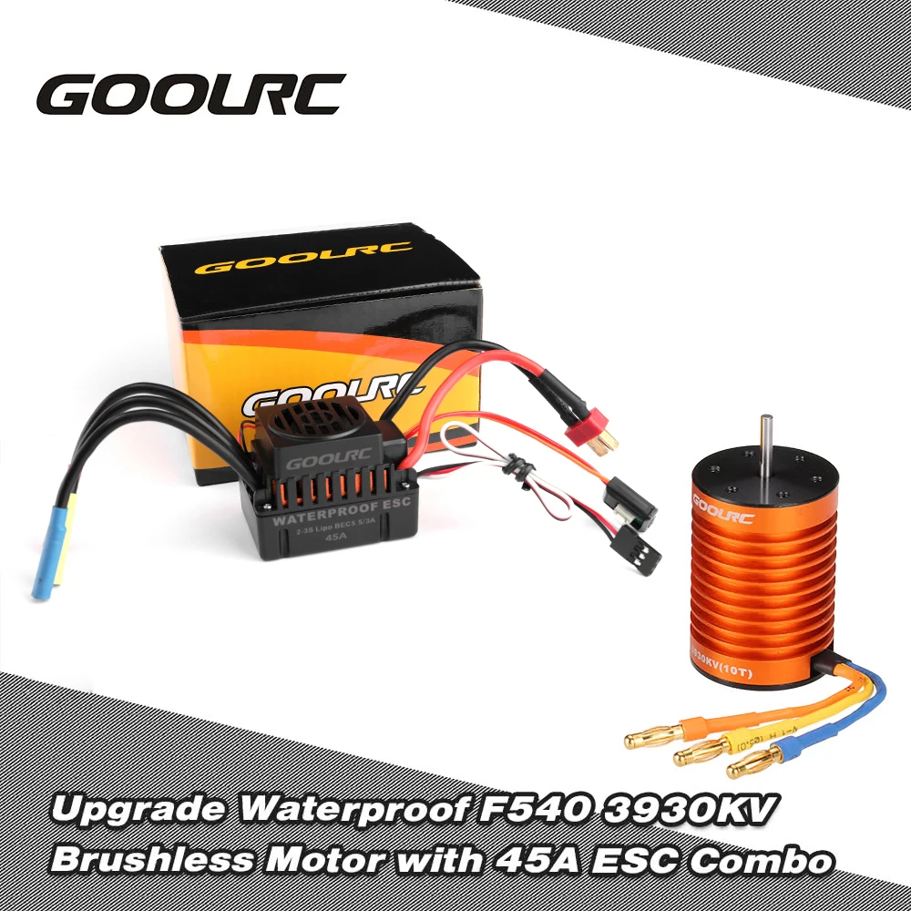 GoolRC Upgrade Waterproof F540 3930KV Brushless Motor with 45A ESC Combo Set for 1/10 RC Car Truck | Игрушки и хобби