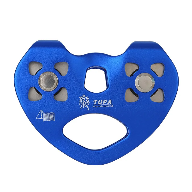 

25kN Cable Trolley Pulley With Ball Bearing Outdoor Rock Ice Caving Rescue Aluminum Alloy Pulley Climbing Accessories
