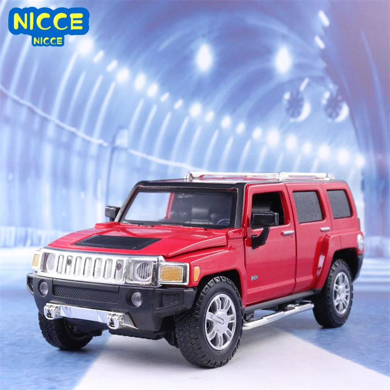 

Nicce 1:24 Hummer H3 Off-road Vehicle High Simulation Alloy Sound and Light Can Open The Door Boy Educational Toy Car Model F115