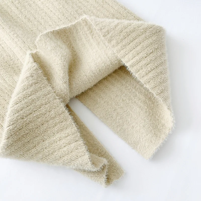 2019 шерстяная Вязанная женская зимняя облегающая юбка миди с высокой талией