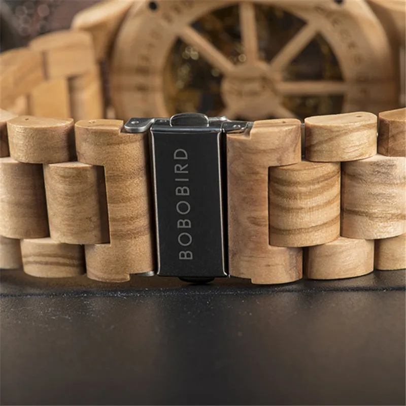 Uhren herren BOBOBIRD механические часы мужские роскошные деревянные наручные часы pagani Дизайн часы с коробкой доступен дропшиппинг L-S29