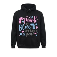 pink or blue we love you baby shower crazy3d printed long sleeve hoodies summer coupons hoods mens sweatshirts