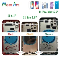 aaa high quality back cover for iphone 11 11pro 11 pro max housing cover rear door chassis middle frame with back glass tool