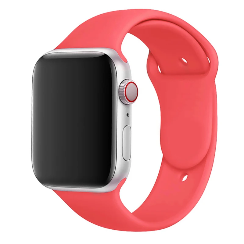 

Silicone Strap For Apple Watch band 40mm 44mm 42mm 38mm Rubber belt smartwatch bracelet watchband iWatch serie se 3 4 5 6 strap