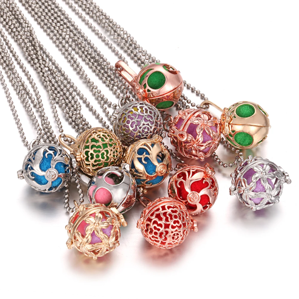 Ароматерапевтический мини диффузор ожерелье Золотое серебро клавикулярная цепь