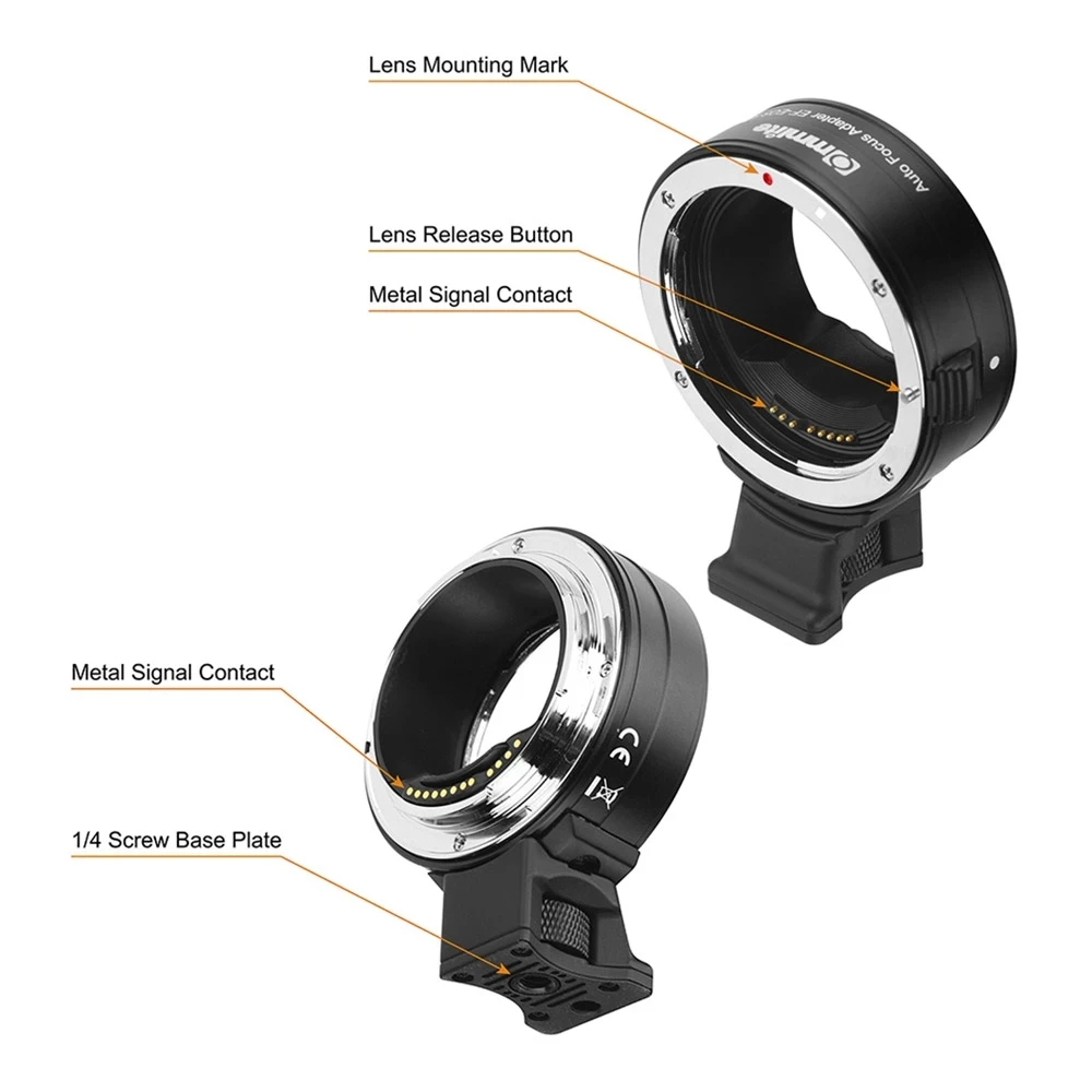 Commlite CM-EF-EOS R Lens Mount Adapter Ring Electronic Auto Focus with IS Function Aperture Control for Canon EF/EF-S | Электроника