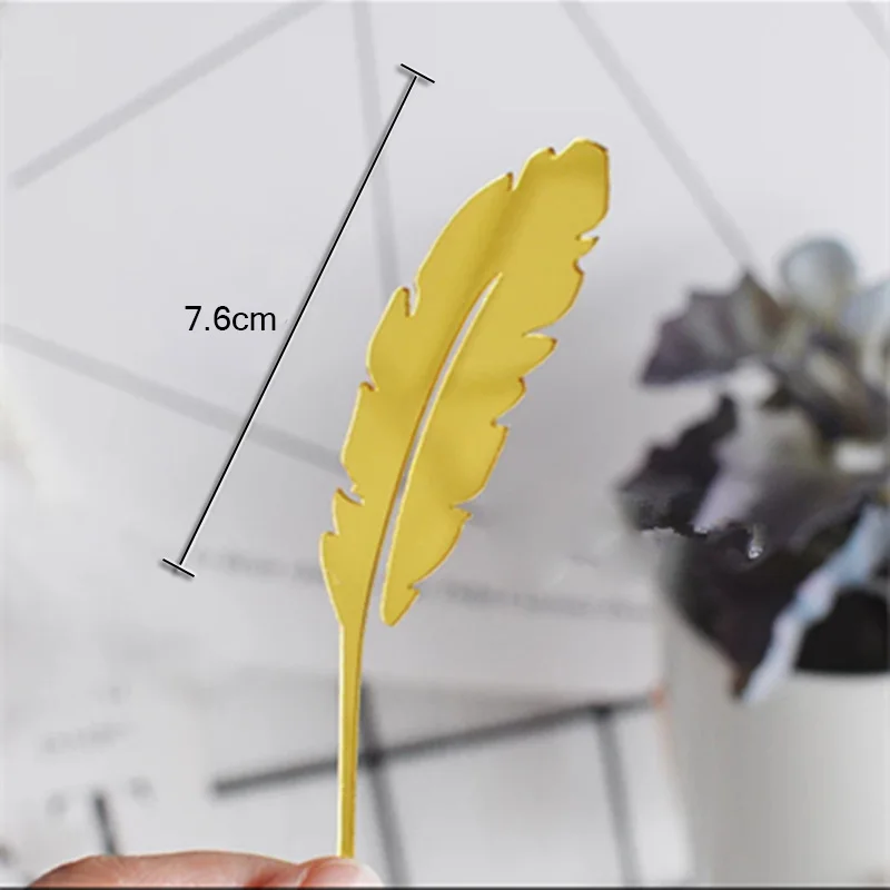 Акриловый свадебный торт Topper Gold Love Diamond Feather милые для торта детей день рождения |