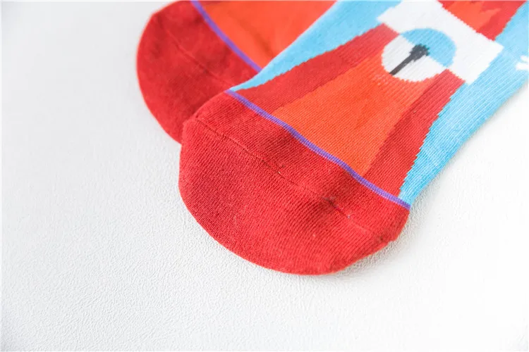 Moda Socmark счастливые мужские носки женские забавные носки с героями мультфильмов модные пара носков AB Асимметричные чулки Хэллоуин Тыква длинные носки