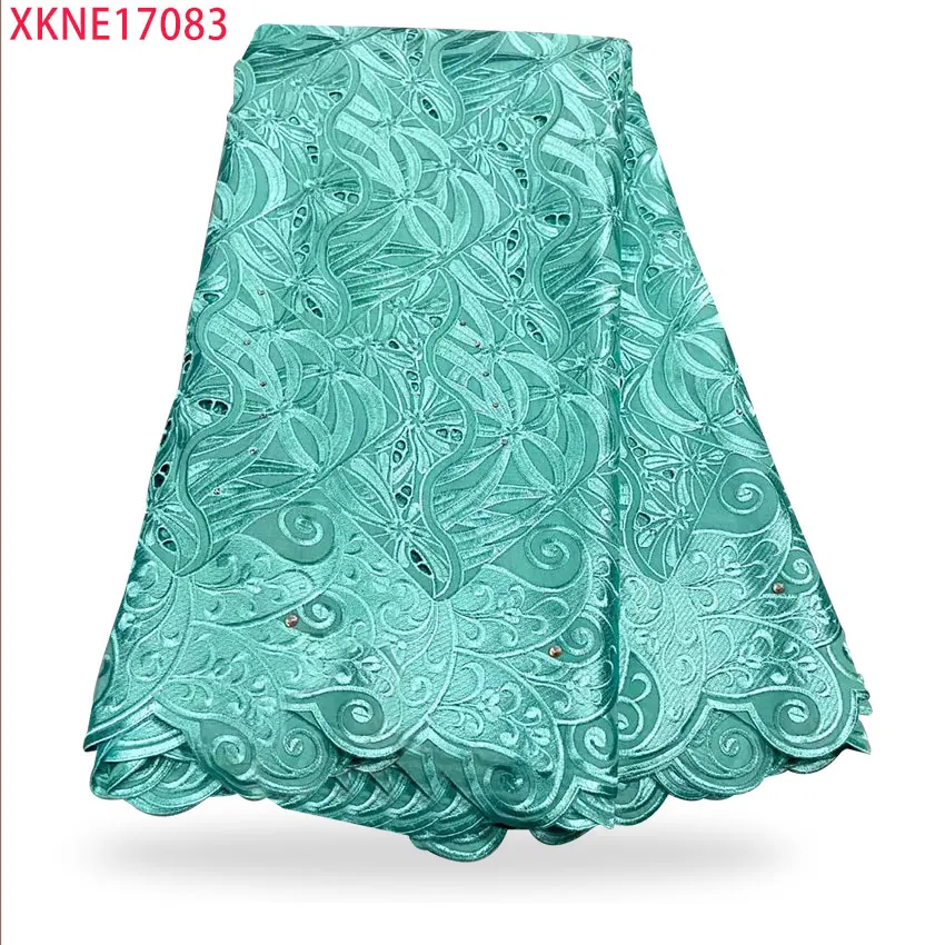 

African 100% Cotton Lace Fabric 5 Yards Nigeria Lace Fabric