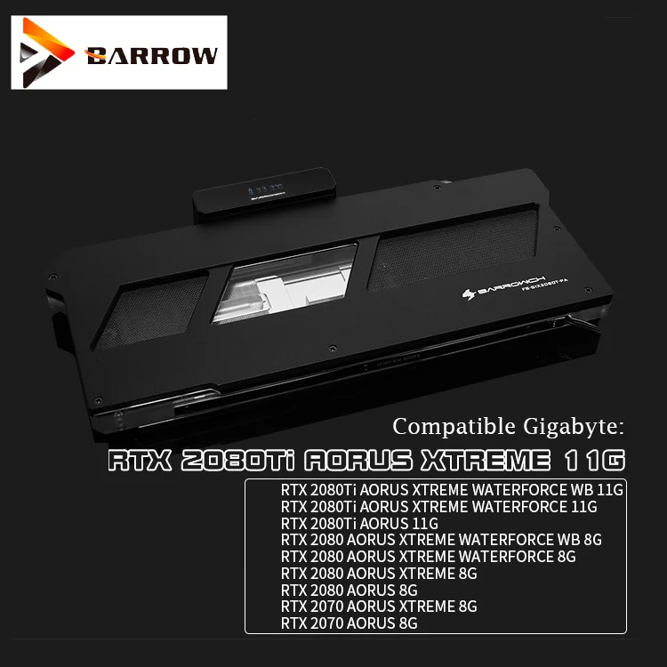 Курган gpu водоблок для Gigabyte RTX2080TI AORUS XTREME 11G/RTX 2080/2070 AORUS XTREME 8G/, кулер GPU, FB-GIX2080T-PA