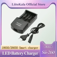 LiitoKala Sii-260 3.7V 18650 26650 18500 16340  1.2V AA /AAA Ni-Mh  Smart  Battery Charger+EU AC line + Free shipping