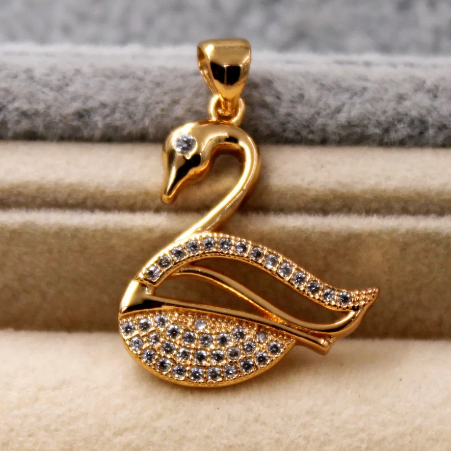 Женская подвеска в богемном стиле RLOPAY позолоченная виде лебедя из белого