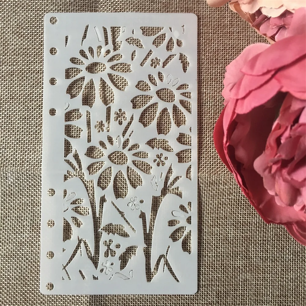 1 шт. A6 Sun Flower Leaf DIY ремесло трафареты настенная живопись штампованная для