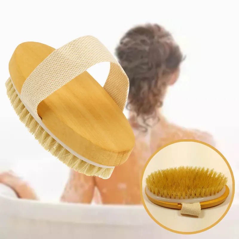 Легкая Чистка спины масло для сухой кожи тела Мягкая натуральная щетина