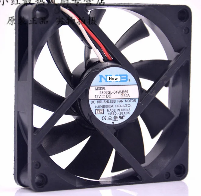 

for NMB-MAT 2806GL-04W-B59 T59 DC 12V 0.30A 3-Wire 70x70x15mm Server Cooling Fan