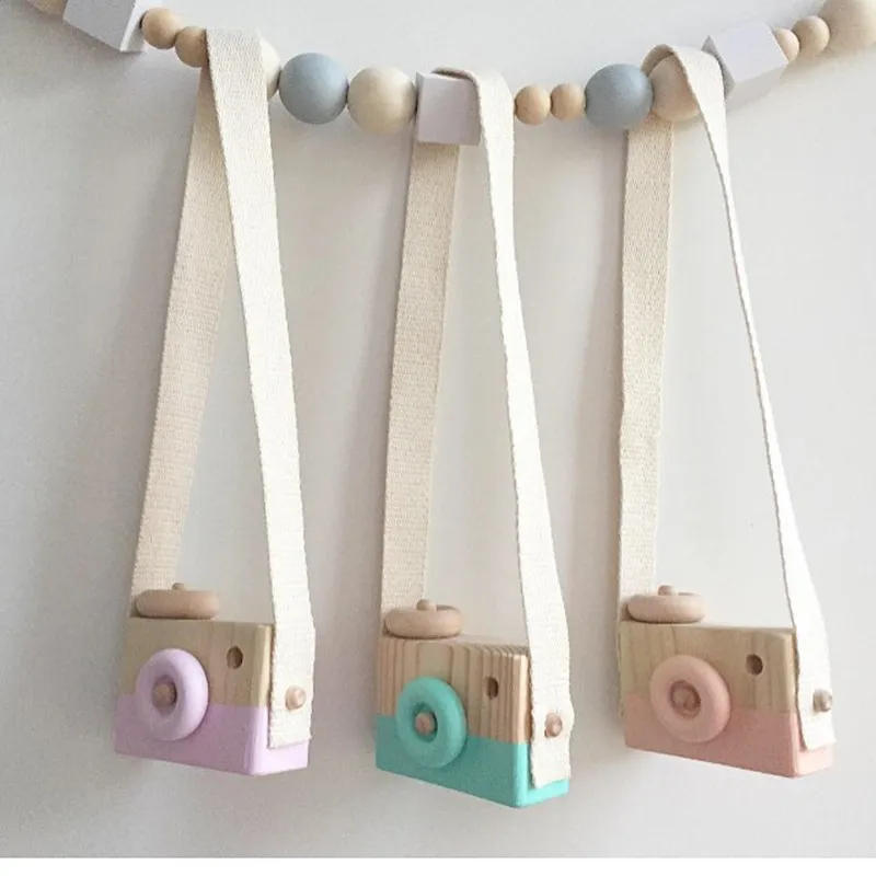 Милая деревянная игрушка для камеры, подвесная камера в скандинавском стиле, игрушка для украшения комнаты, креативная новинка, деревянная игрушка для детей, подарок на день рождения