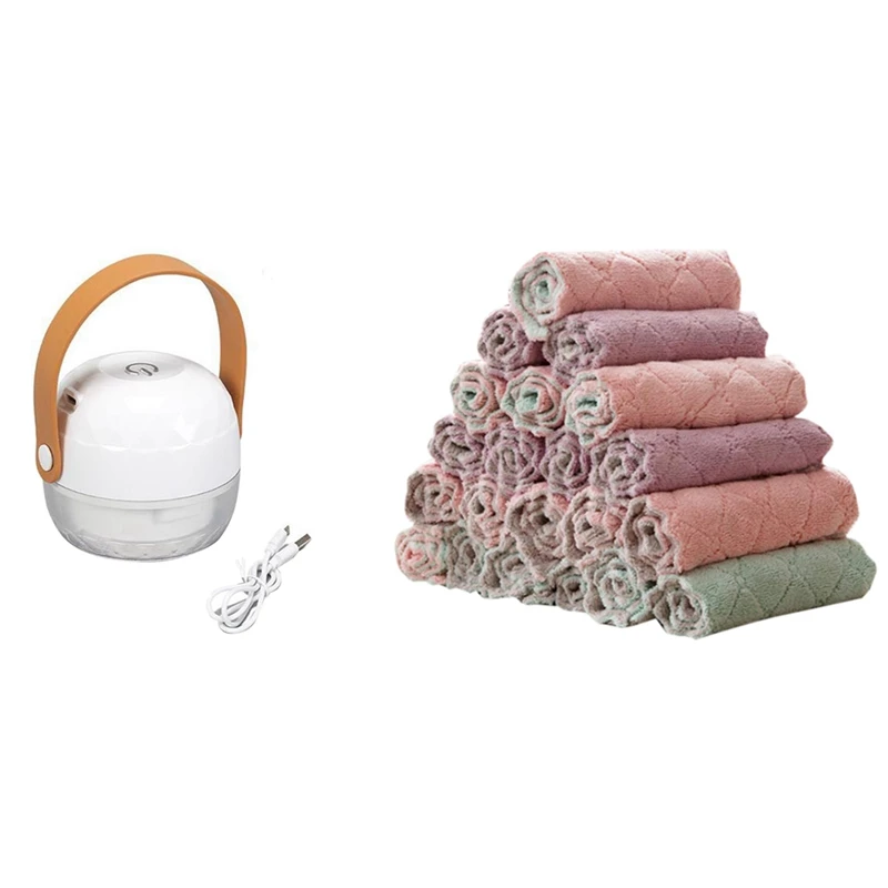 

30PCS Kitchen Towels Dish Cloths, Premium Lint-Free Dishcloths With Fabric Shaver And Lint Remover, Sweater Defuzzer