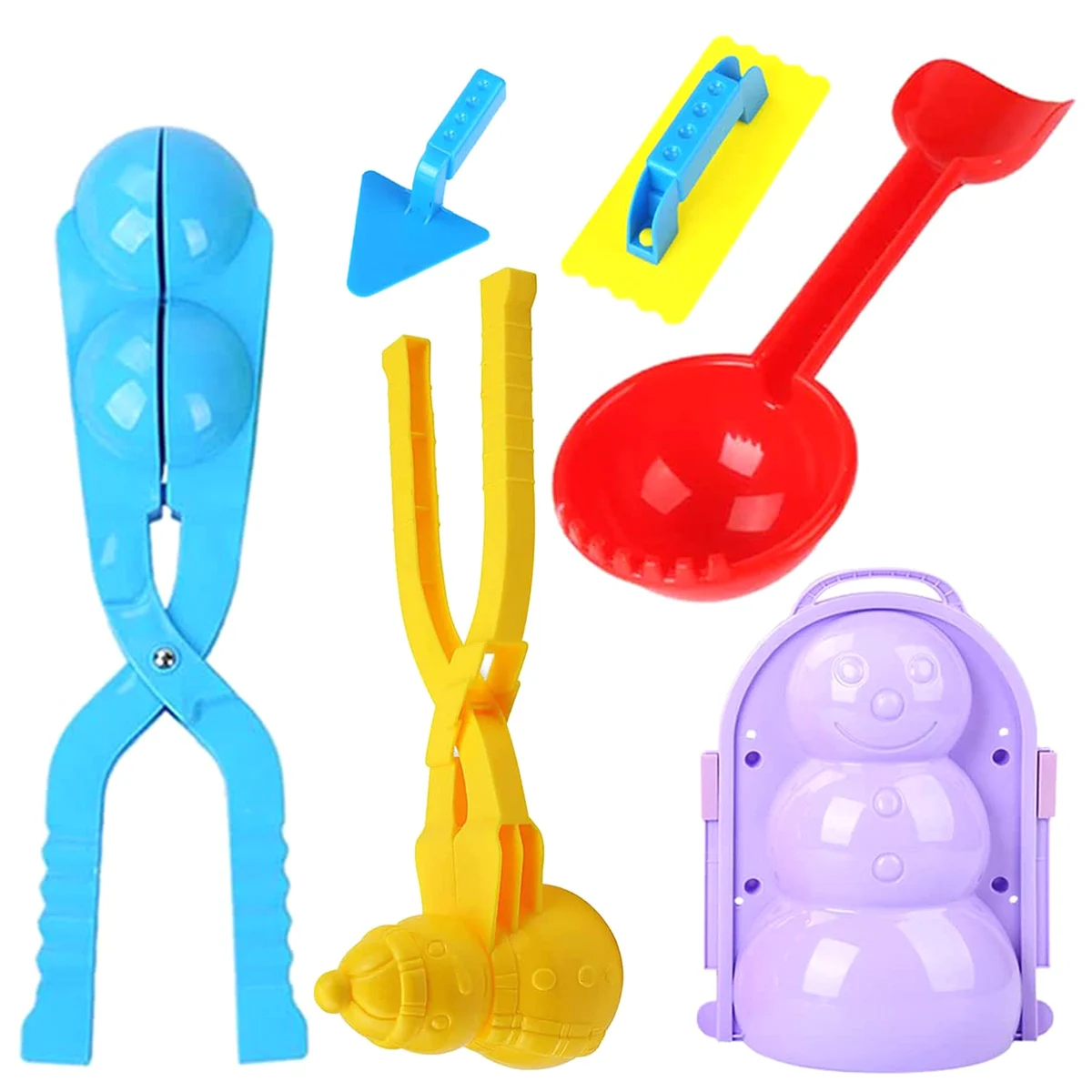 

6pcs Snowball Maker Clip Kids Outdoor Plastic Winter Snow Sand Mold Tool for Snowball Fight Outdoor Activities Fun Sports Toys