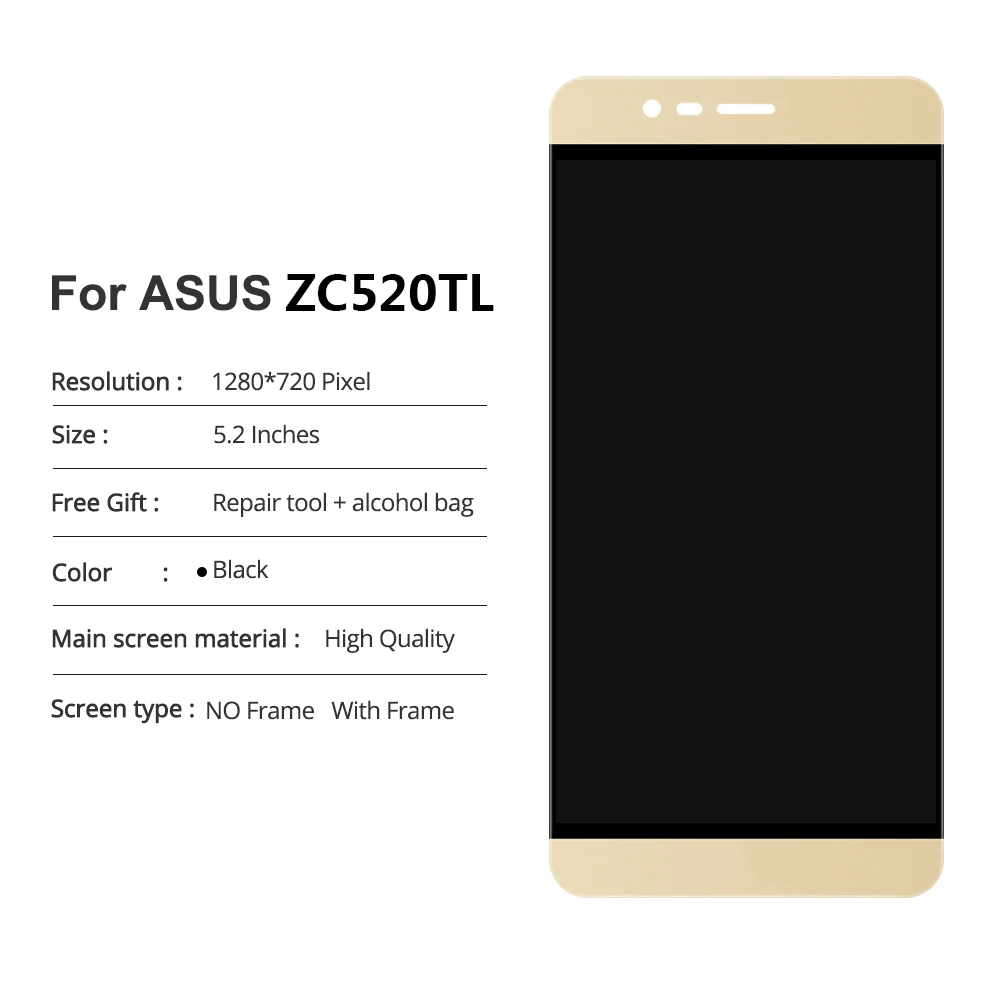 Черный ЖК-дисплей ZC520TL для ASUS Zenfone 3 Max сенсорный экран с рамкой X008D ЖК-экран |