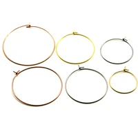 20pcslot gold plated stainless steel big circle wire hoops loop earrings for diy dangle earring jewelry making supplies