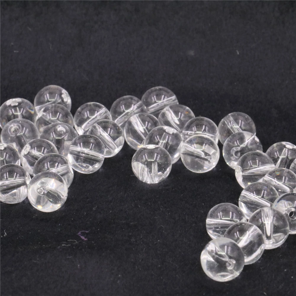 

Natural stone4-12mm White Crystal Beads Round Loose Spacer Beads for Jewelry Making DIY Bracelet Charms Accessories 15Inch Y1109