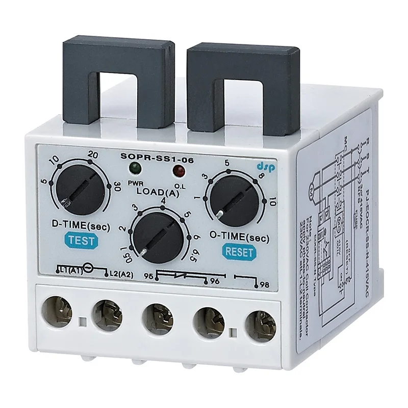 Реле электронной перегрузки Samwha-Dsp SOPR-SS1-110 реле защиты двигателя от тепловой
