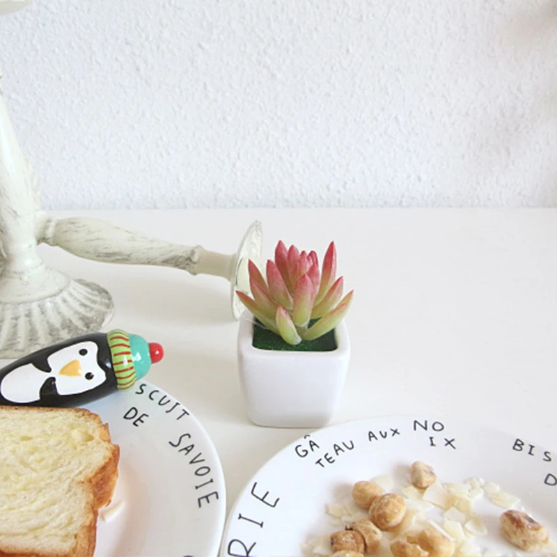 

Mini Artificial Succulent Pant Bonsai Decoration Crafts Ornamental Flower White Ceramic Artificial Plants