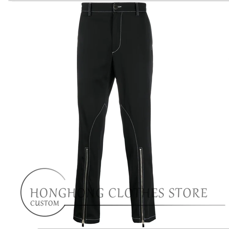 

New style loose zipper trousers high quality British casual trousers men's straight pants S-6XL!! Big yards men's trousers!