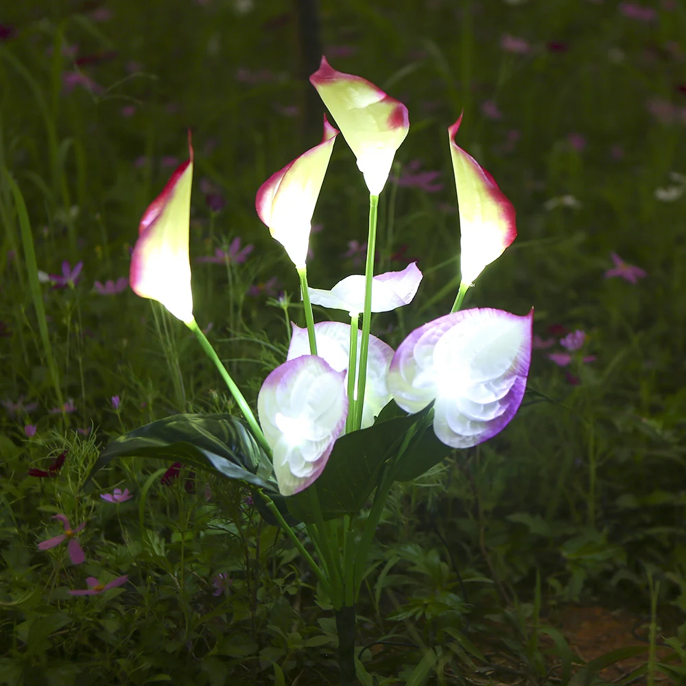 Светодиодный открытый солнечный светильник Callalily со сказочным цветком 8
