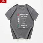 Забавная Мужская футболка с надписью когда жизнь получи тебя вниз, хлопковая летняя уличная одежда, овчинная футболка, мужская одежда в стиле Харадзюку