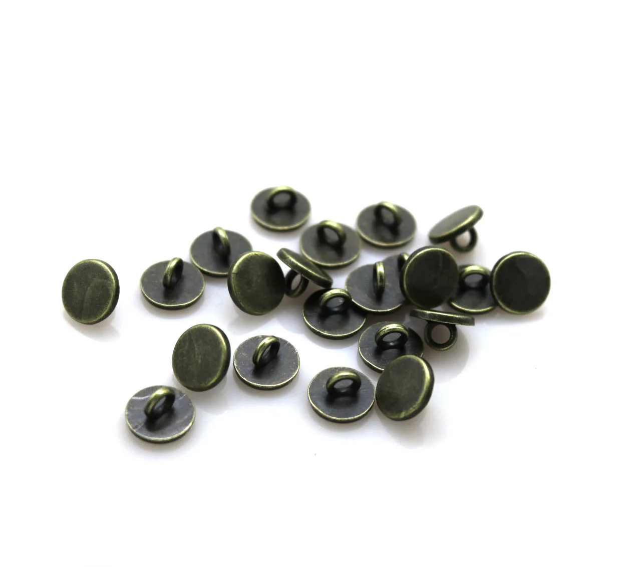 Плоские Швейные металлические пуговицы 100 шт./лот 10 мм круглые серебристого цвета
